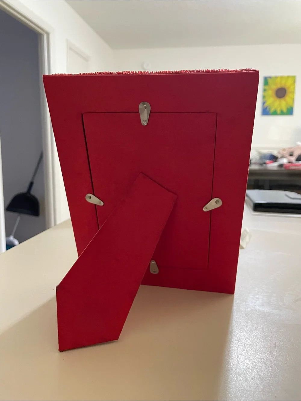 Handmade Red Sequin Embellished 4x6 Photo Frame
